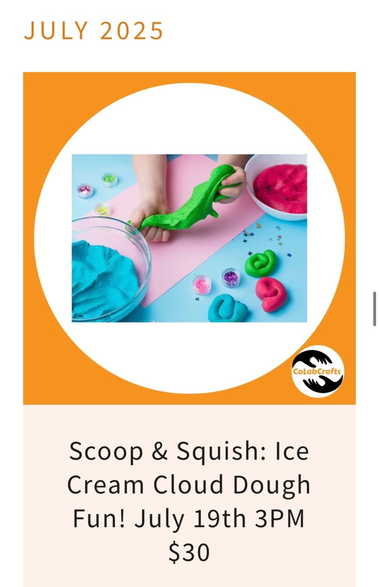 Cloud dough workshop