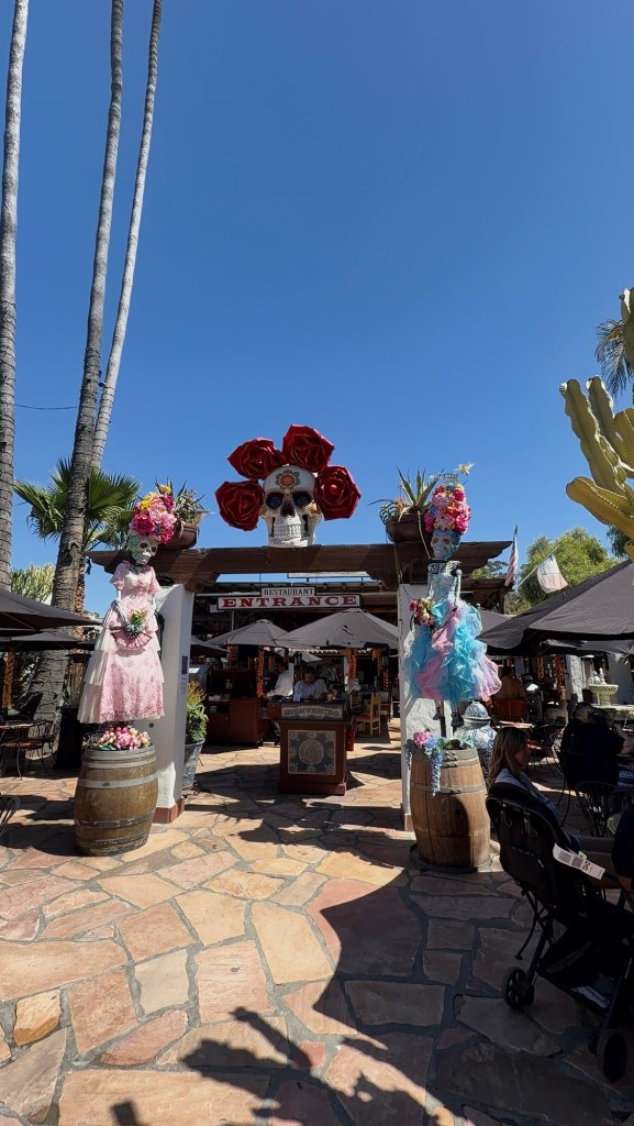 Outdoor patio dining in Old Town San Diego