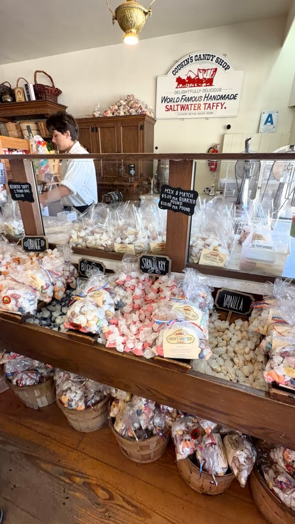 Saltwater taffy and fudge at Cousin's Old Town Candy Shop in San Diego