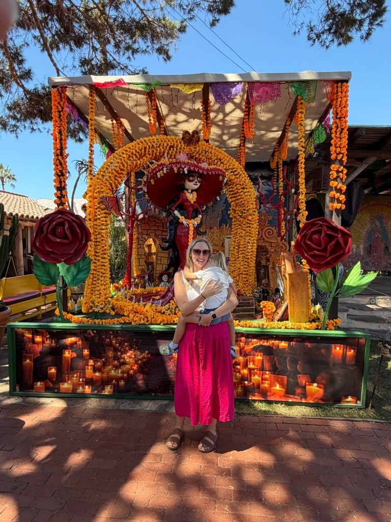 Old Town San Diego State Historic Park with kids on a sunny day
